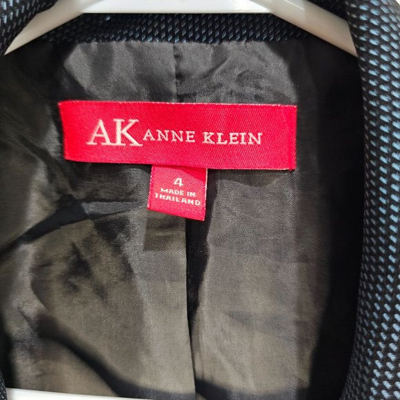 Anne Klein Blazer Jacket Womans Size 4 Blue and Black - Picture 3 of 12